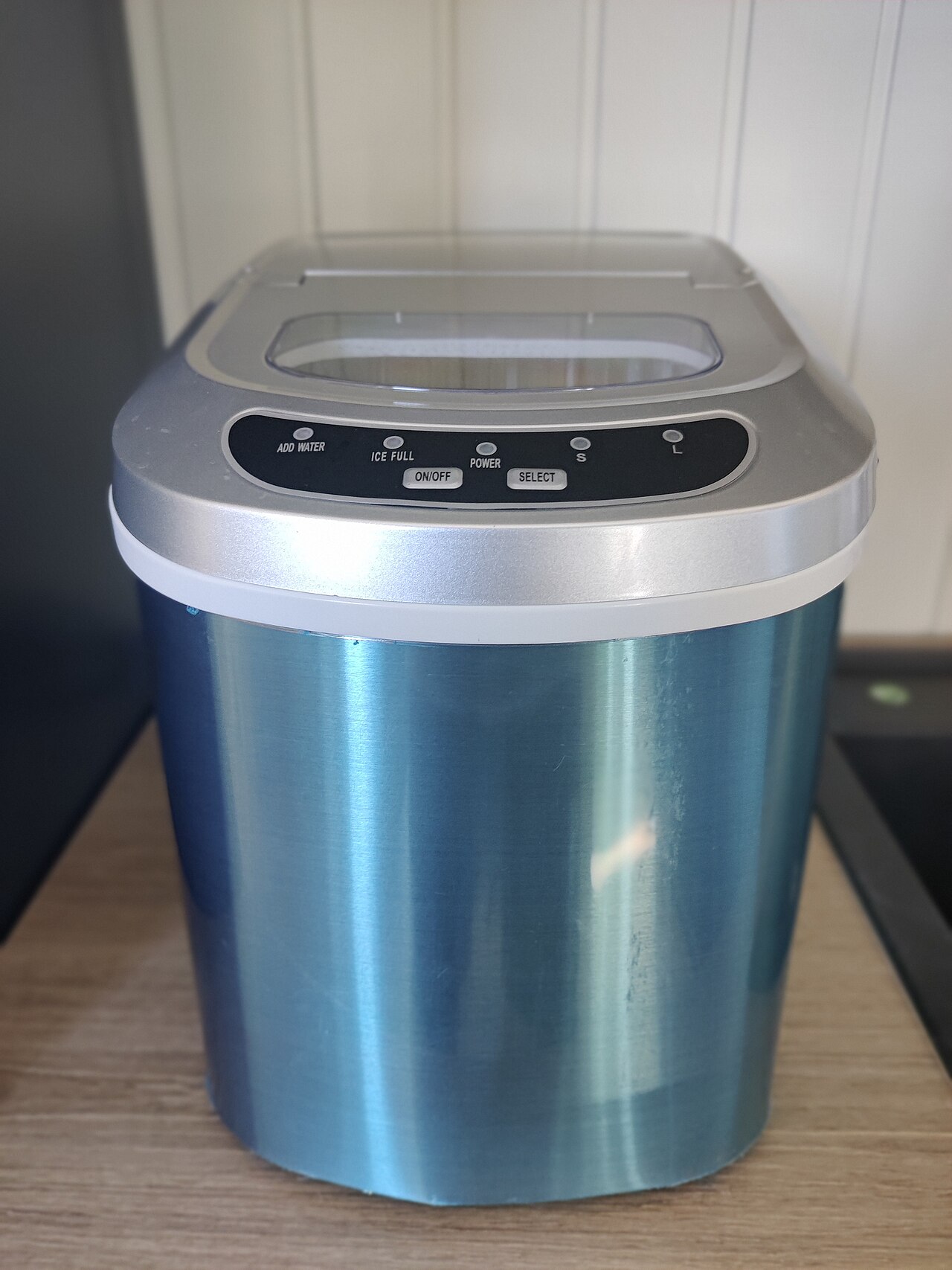 Máquina de hielo de sobremesa con tapa superior
